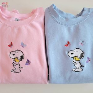 A Warm Embrace Of Snoopy Embroidered Snoopy Womens Snoopy Shirt