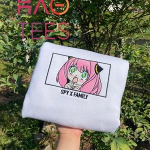 Anime Spy X Family Embroidered Anya Custom Embroidered Anime Gift Manga Fan Anime Embroidered Shirt