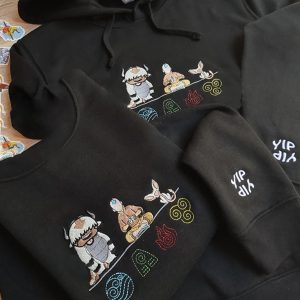 Appa Avatar Embroidered Christmas Bison Custom Design Christmas Yip Yip Appa crewneck Shirt