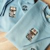 Appa Avatar In A Christmas Hat Embroidered Christmas Bison Custom Design Christmas Yip Appa Crewneck Shirt