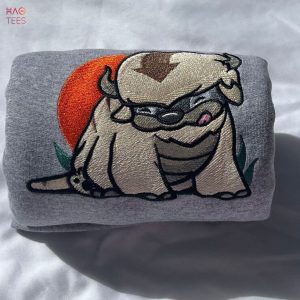 Appa Avatar Sunset Vintage Embroidery Crewneck Shirt