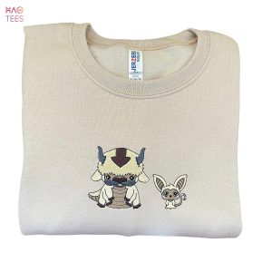 Avatar Pappa Appa Totoro Embroidered Crewneck Flying Bison Custom Design Anime Embroidery Cute Fall Autumn Shirt