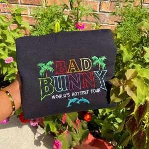 Bad Bunny World Hottest Tour Embroidered Shirt