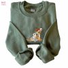 Bart Simpson Embroidered Cartoon Cute Embroidery Crewneck Embroidered Shirt