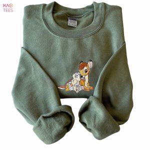 Bambi Embroidered Disney Disneyland Disney World  Bambi Butterfly Disney Gift For Men Woman Shirt