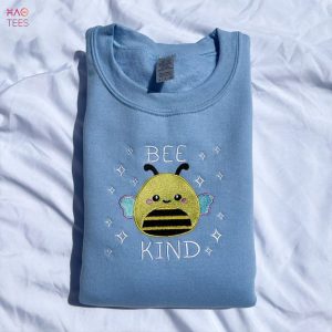Be Kind Squishmallow Bumble Bee Embroidery Crewneck Embroidered  Shirt