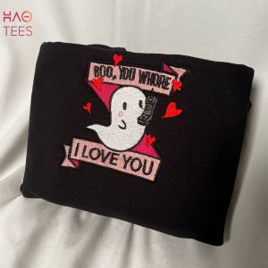 Boo I Love You Embroidered Shirt