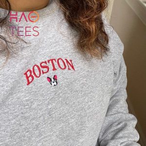 Boston Embroidered University Crewneck Vintage Embroidered Boston Terrier massachusetts Shirt Boston Embroidered University Crewneck Vintage Embroidered Boston Terrier massachusetts Shirt
