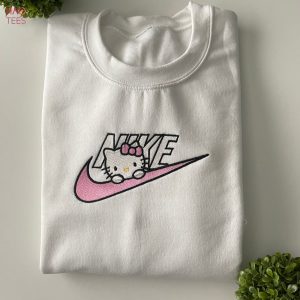 Cartoon Kitty Cartoon Embroidered Shirt