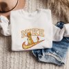 Charizard Fire Legend Embroidered Custom Initial Sleeve Embroidered Custom Embroidered Crewneck Shirt