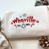 Christmas Cats Embroidered Crewneck Gray Crewnecks Embroidered Animal Embroidered Cat Embroidery Cute Cats Christmas Shirt