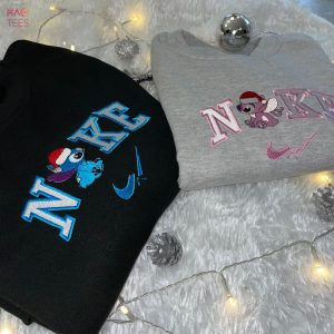 Christmas Custom Embroidery Stitch Crewneck Angel Christmas Couple Shirt