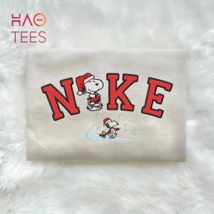 Christmas Embroidered Nke Embroidered Snoopy Embroidered Peanuts Embroidered Shirt