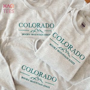 Colorado Embroidered Colorado Vintage Colorado Mountain Colorado Embroidered Custom Place Crewneck Shirt