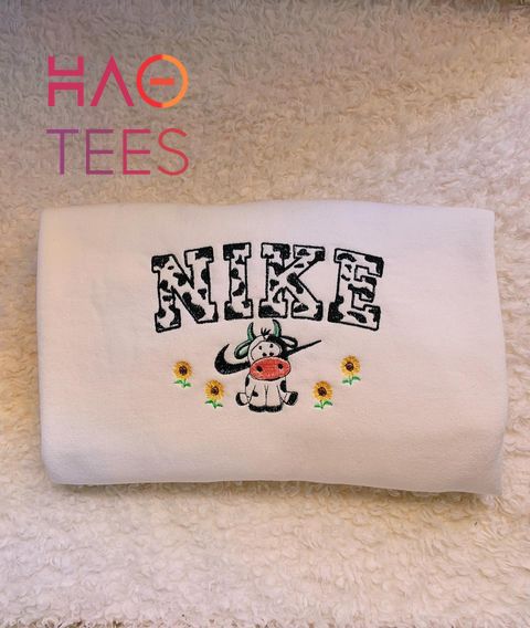 Cow Embroidered Crewneck Trendy Pintrest Embroidered Crewneck Jumper Shirt Cow Embroidered Crewneck Trendy Pintrest Embroidered Crewneck Jumper Shirt