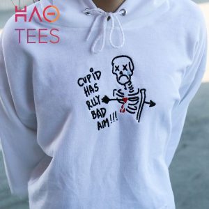 Cupid Has Really Bad Aim Embroidered Shirt