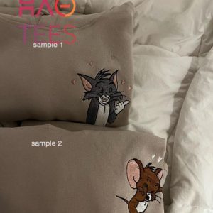 Custom Cartoon Character Couple Embroidered Tom And Jerry Matching Couple Embroidered Valentine Couple Embroidered Shirt – XG71