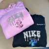 Custom Fire Swoosh Parody Embroidered Crewneck Shirt