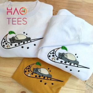 Cute Embroidered Totoro Unisex Embroidery Totoro Embroidery Shirt