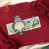 Cute Totoro Embroidered Crewneck Anime Themed Pullover Gift Shirt