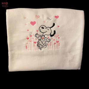 Disney Embroidered  Snoopy Heart Shirt