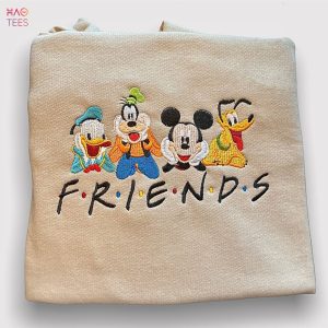 Disney Mickey Mouse And Friends Custom Embroidered Cartoon Christmas Crewneck Shirt