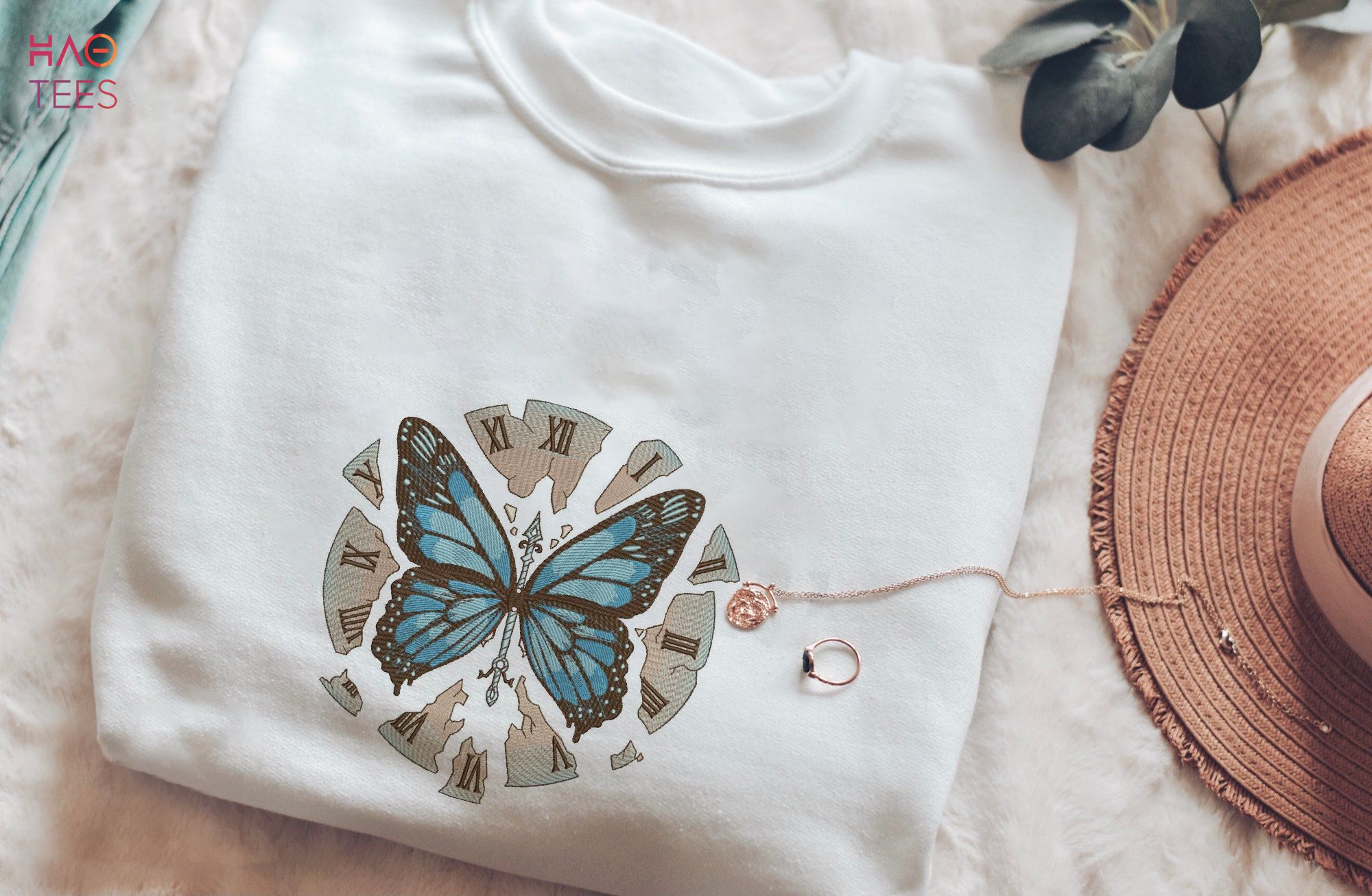 Embroidered Butterfly Embroidered Butterfly Aesthetic Shirt Embroidered Butterfly Embroidered Butterfly Aesthetic Shirt