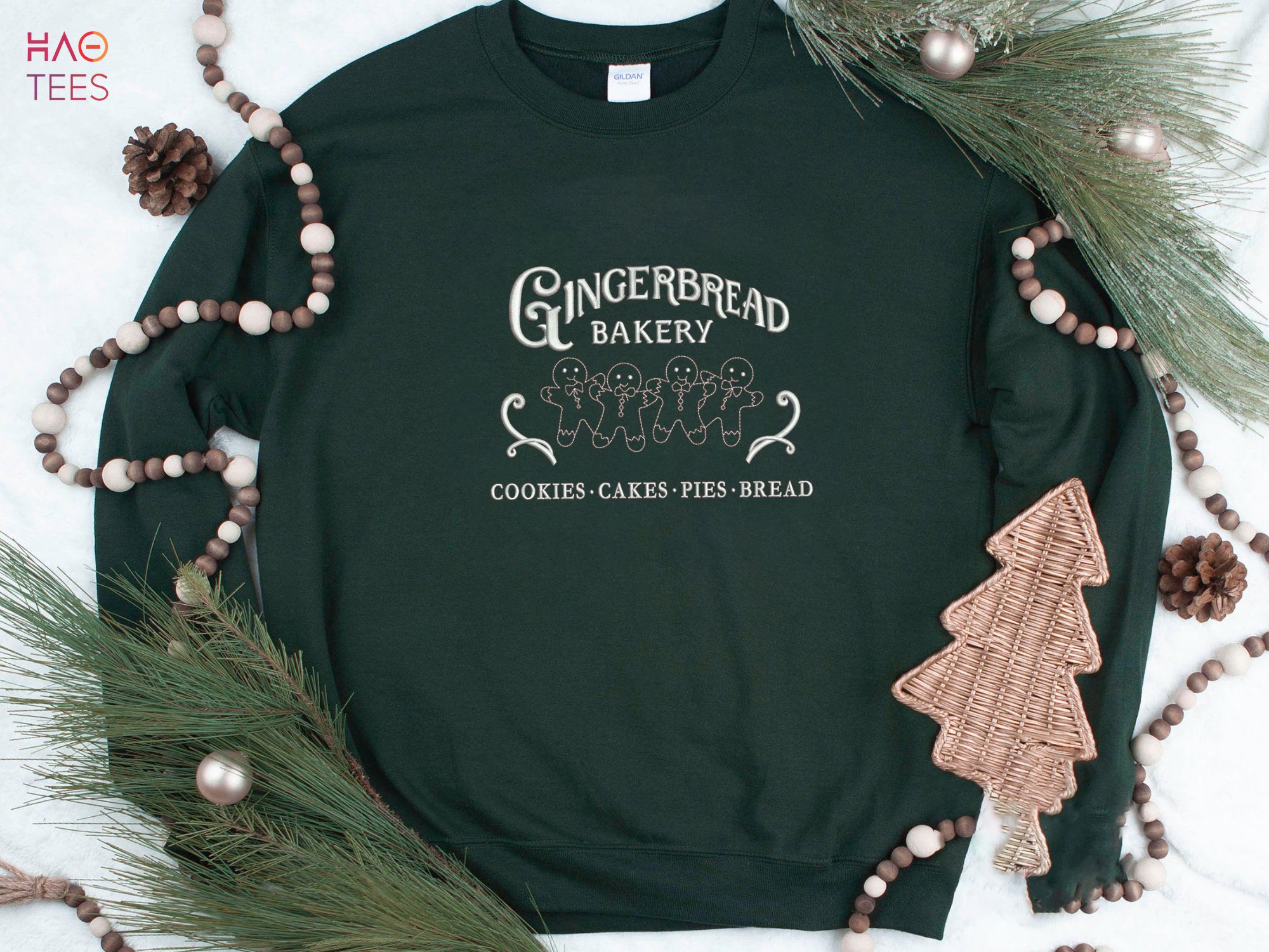 Embroidered Christmas Embroidered Christmas Ginger Bakery Shirt Embroidered Christmas Embroidered Christmas Ginger Bakery Shirt