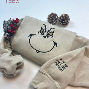 Embroidered Grinch Face Cute ChristmasTrendy Christmas Crewneck Grinch Trending Xmas Whoville University Disney Christmas Vintage Christmas Gifts Am I The Drama Funny Christmas Gift Shirt Embroidered Grinch Face Cute ChristmasTrendy Christmas Crewneck Grinch Trending Xmas Whoville University Disney Christmas Vintage Christmas Gifts Am I The Drama Funny Christmas Gift Shirt