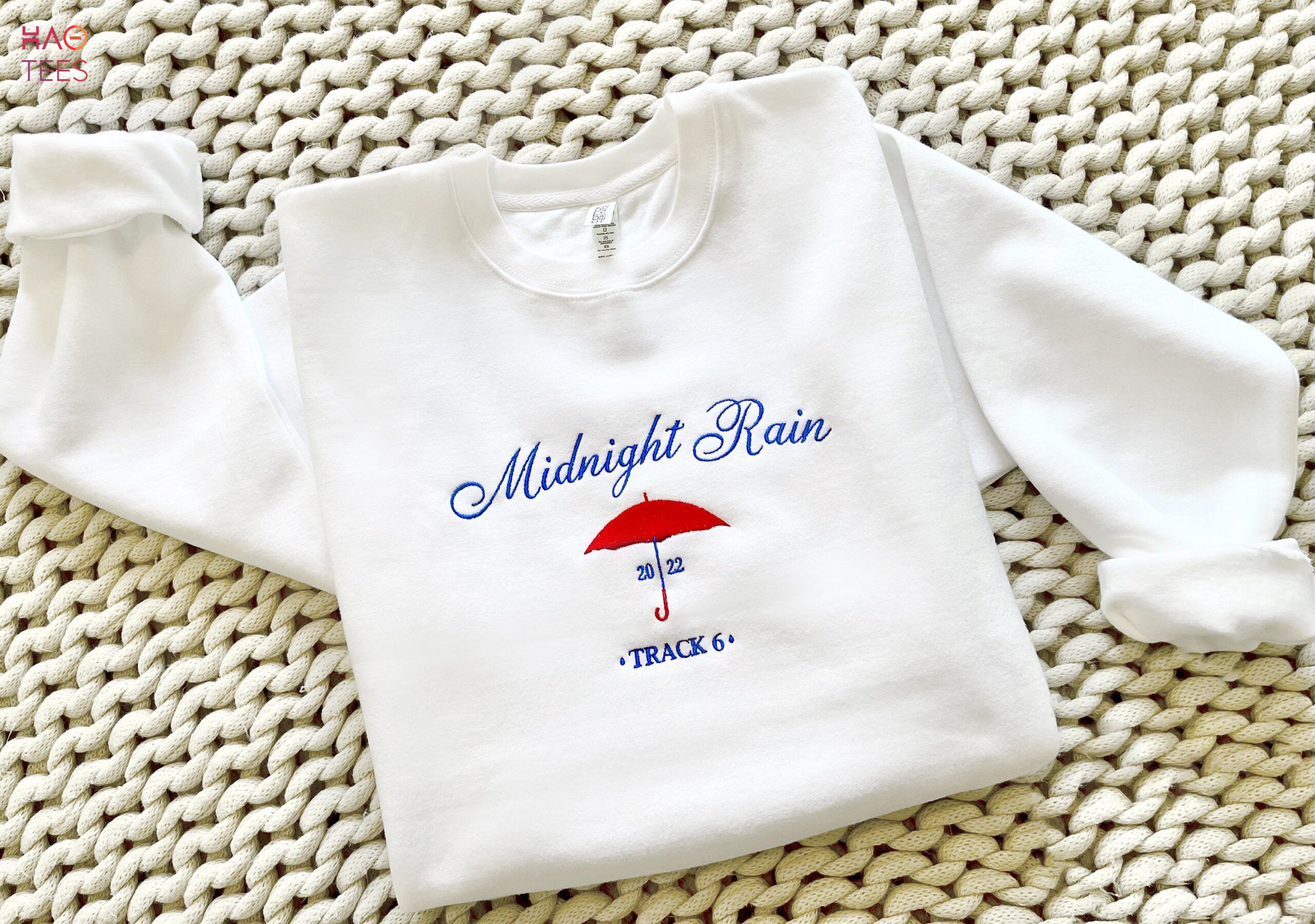 Embroidered Midnights Swift Midnight Rain Crewneck Midnights Album Midnight Rain Song Taylor Fan Gift Shirt