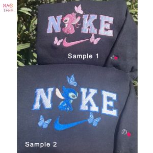 Embroidered Stitch Angel Butterfly Couple Lilo & Stitch Matching Couple Stitch Disney Shirt Stitch Angel Shirt