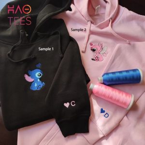 Embroidered Stitch Angle embroidered Embroidered Personalized Couple Valentine’s Day Shirt
