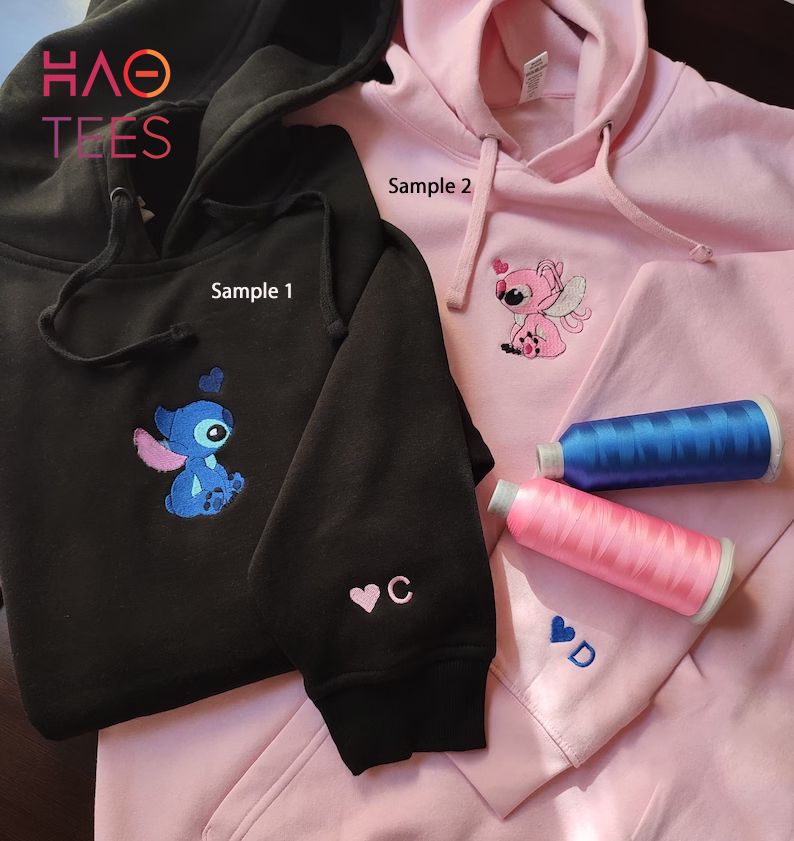 Embroidered Stitch Angle embroidered Embroidered Personalized Couple Valentine’s Day Shirt