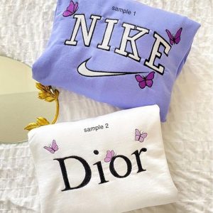 Embroidered Vintage Butterfly Trendy Embroidered Christmas Gift Christmas Shirt – O781