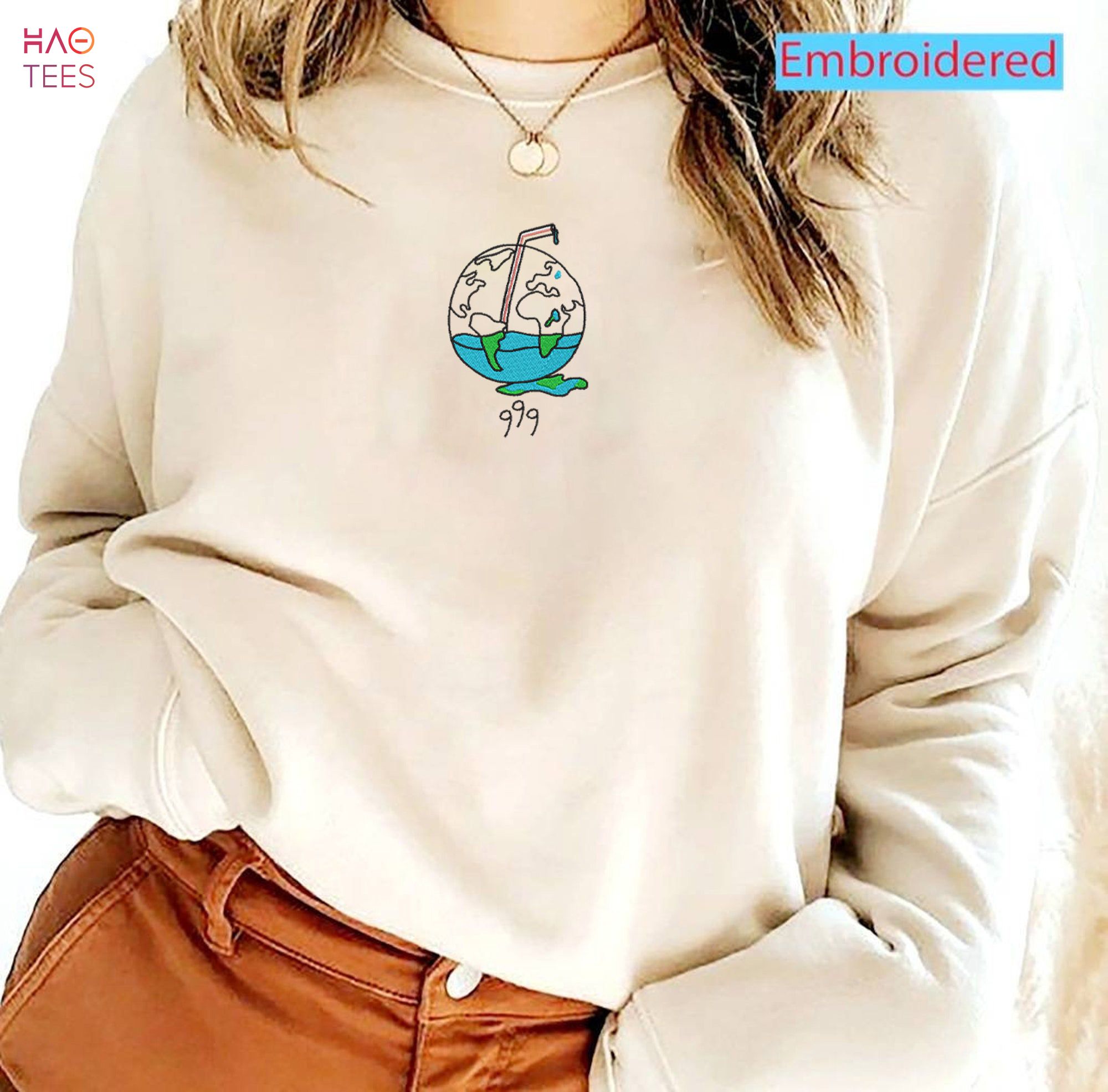 Embroidered Wrld Design Embroidered Box Earth Design Shirt Embroidered Wrld Design Embroidered Box Earth Design Shirt