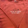 Face Grinchmas Embroidery Crewneck Shirt