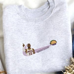 Floral Embroidered Crewneck Hoodie Trendy Embroidery Shirt
