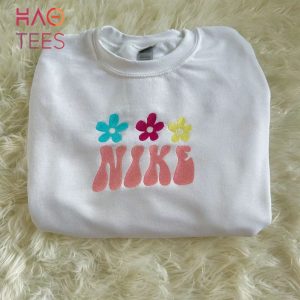Floral Embroidered Crewneck Trendy Embroidery Shirt