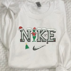 Grinch Christmas Embroidered Grinch Christmas Snow Christmas Embroidered Grinch Embroidered Shirt