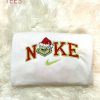 Grinch Embroidered Crewneck Grinch Xmas Embroidery Gift Grinch Vintage Funny The Grinch Xmas Shirt
