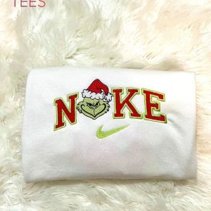 Grinch Embroidered Crewneck Grinch Xmas Embroidery Gift Grinch Vintage Funny The Grinch Xmas Shirt