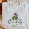 Grinch Hand Embroidered Grinch Christmas Embroidered Grinch Xmas Embroidery Gift Grinch Vintage Shirt