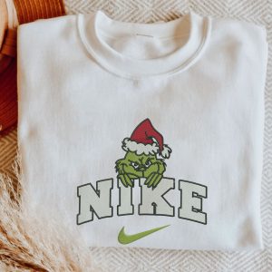 Grinch Embroidered Grinchmas Embroidered Crewneck Vintage Grinch Christmas Grinch Xmas Embroidery Gift Grinch Xmas Shirt