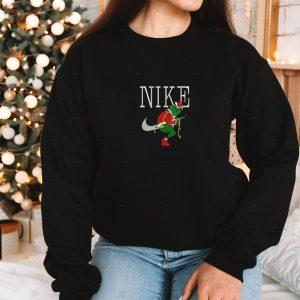 Grinch Nike Christmas Embroidery How The Grinch Stole Nike Grinch Christmas Shirt