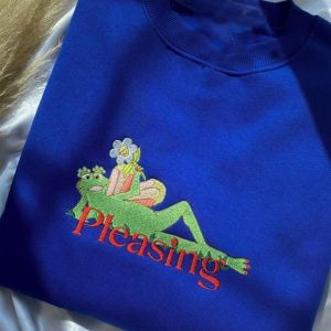 Harry Styles Pleasing Embroidered Crewneck HS Trendy Merch Harry Styles Pleasing Marco Ribeiro Embroidered Shirt