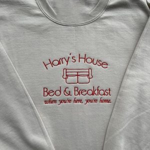 Harrys House Embroidered Crewneck Harry’s Style Embroidered Shirt