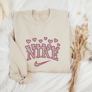 Hearts Embroidered Crewneck Hearts Embroidery Shirt