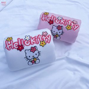 Hello Kitty Flower Garden Bouquet Cute Embroidery Shirt