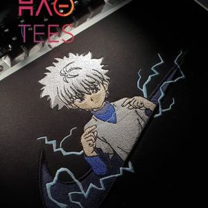 Hunter x Hunter Killua Anime Embroidered Unisex Embroidered Embroidery Anime Embroidered Shirt