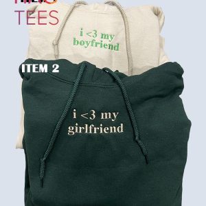 I Love My BF GF Embroidered Shirt